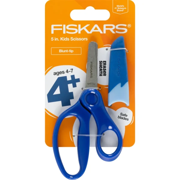 Fiskars 5" Blunt-tip Kids Scissor Ages 4-7, Blue