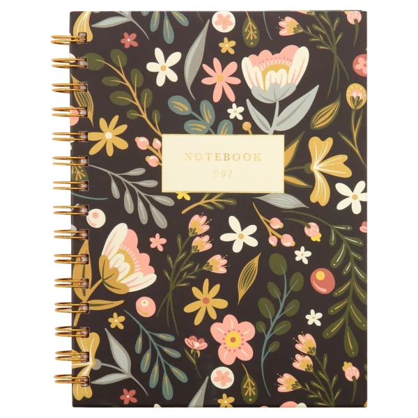 Pen+Gear 6. 4x8 Hardcover Journal, Floral,Includes Sticker Sheet and Heavy-Duty Pocket