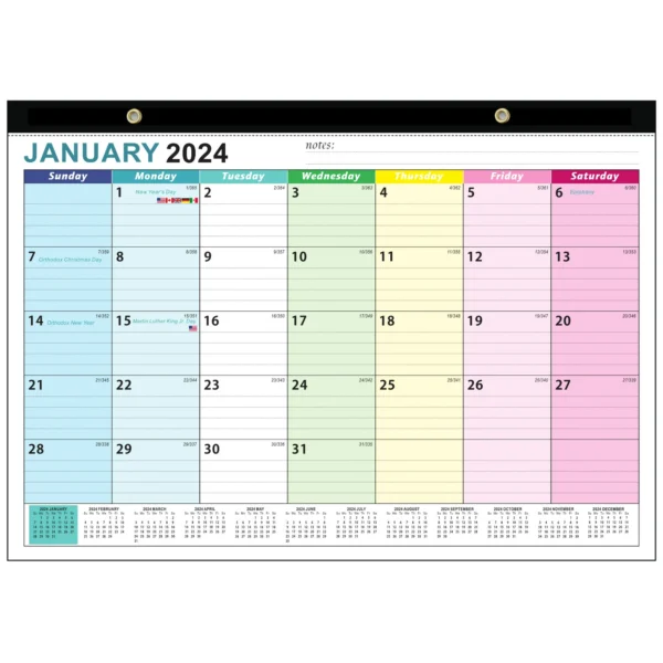 VINAUO Desk Calendar 2024-2025 from July 2024 Through Dec 2025 18 Monthly Desk/Wall Calendar for Home Office Room Decoration